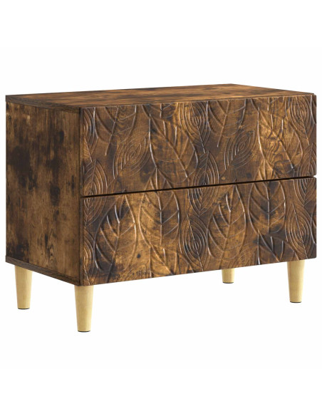 Comodino Rovere Fumo 62 x 34,5 x 48 cm Legno ingegnerizzato