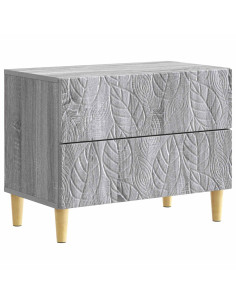 Comodino Sonoma grigio 62 x 34,5 x 48 cm Legno ingegnerizzato