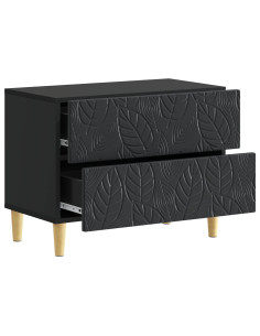 Comodino Nero 62 x 34,5 x 48 cm Legno ingegnerizzato 2