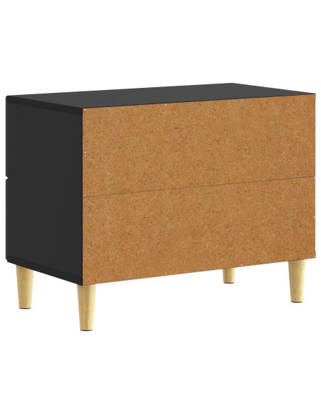 Comodino Nero 62 x 34,5 x 48 cm Legno ingegnerizzato