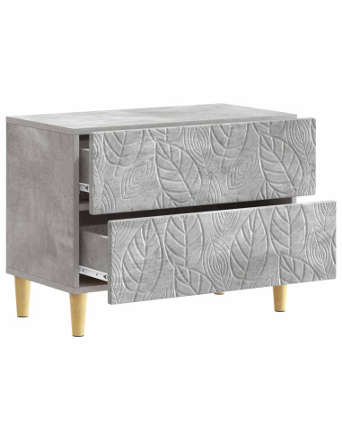 Comodino Grigio Cemento 62 x 34,5 x 48 cm Legno ingegnerizzato