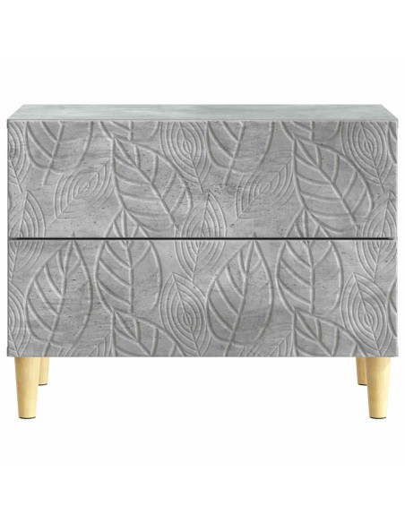Comodino Grigio Cemento 62 x 34,5 x 48 cm Legno ingegnerizzato