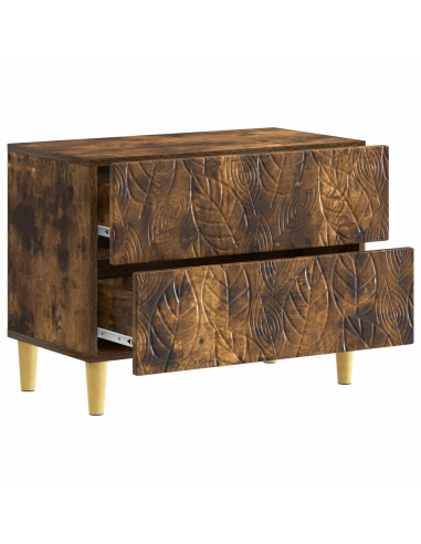 Comodino Rovere Fumo 62 x 34,5 x 48 cm Legno ingegnerizzato