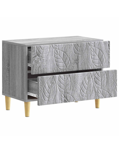 Comodino Sonoma grigio 62 x 34,5 x 48 cm Legno ingegnerizzato