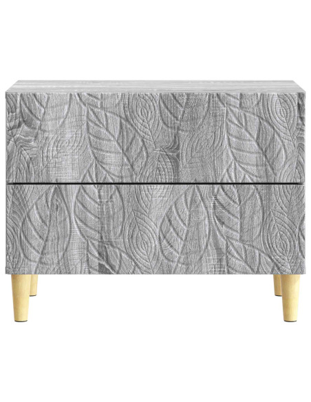 Comodino Sonoma grigio 62 x 34,5 x 48 cm Legno ingegnerizzato