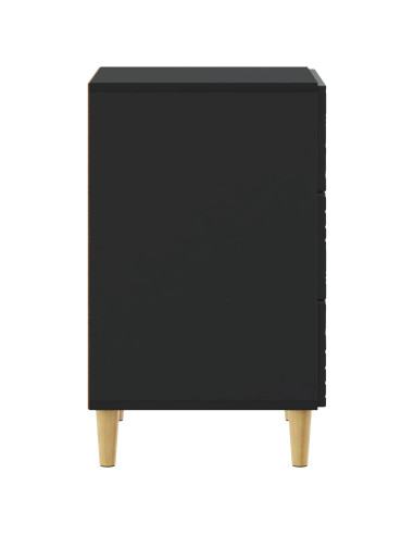 Comodino Nero 43 x 39,5 x 66,5 cm Legno ingegnerizzato