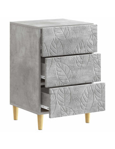 Comodino Grigio Cemento 43 x 39,5 x 66,5 cm 2