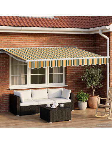 Tettuccio Elettrico Retrattile Verde, Giallo, Bianco 2,5 x 2 m