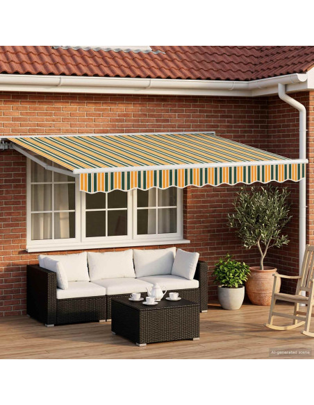 Tettuccio Elettrico Retrattile Verde, Giallo, Bianco 2,5 x 2 m