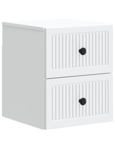 Mobiletto da notte a muro con cassetto Bianco 33 x 34,5 x 40 cm