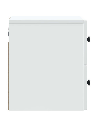 Mobiletto da notte a muro con cassetto Bianco 33 x 34,5 x 40 cm
