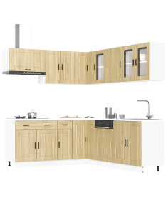 Set Mobili da Cucina 11 pz Porto Rovere Sonoma in Truciolato