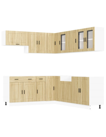 Set Mobili da Cucina 11 pz Porto Rovere Sonoma in Truciolato