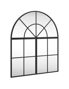 Specchio da Parete Nero 60x70 cm Arco in Ferro 2