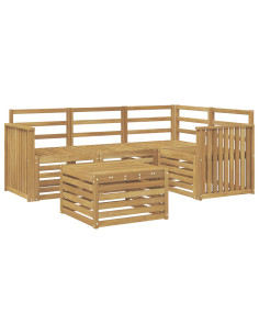 Set di divani da esterno 5 pcs Bianco 59 x 59 x 37 cm 2