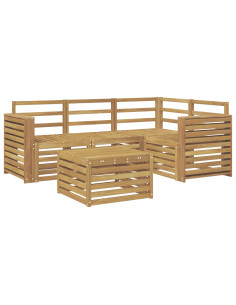 Set di divani da esterno 5 pcs Bianco 59 x 59 x 37 cm 2