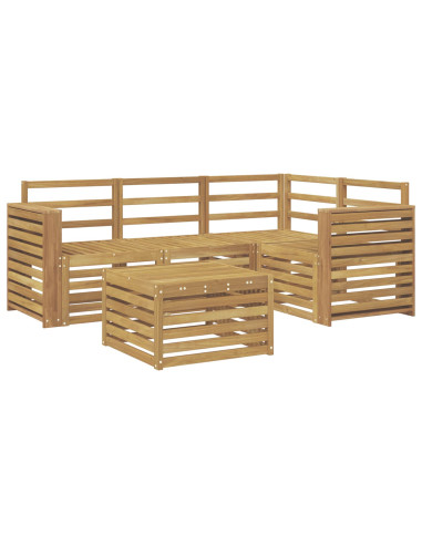 Set di divani da esterno 5 pcs Bianco 59 x 59 x 37 cm
