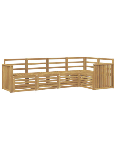 Set di divani da esterno 5 pcs Bianco 247 x 128,5 x 73 cm