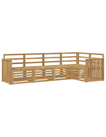 Set di divani da esterno 5 pcs Bianco 247 x 128,5 x 73 cm