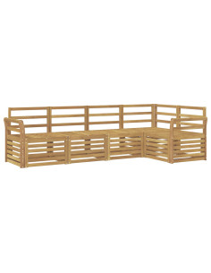 Set di divani da esterno 5 pcs Bianco 249 x 130,5 x 73 cm 2