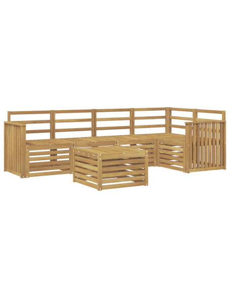 Set di divani da esterno 6 pcs Bianco 59 x 59 x 37 cm