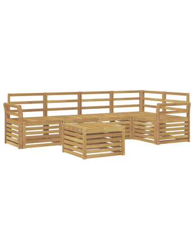 Set di divani da esterno 6 pcs Bianco 59 x 59 x 37 cm