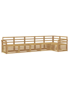 Set di divani da esterno 6 pcs Bianco 308 x 130,5 x 73 cm 2