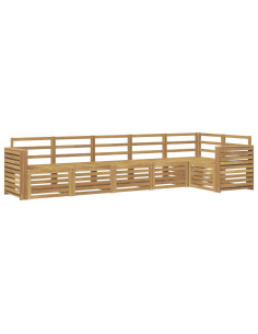 Set di divani da esterno 6 pcs Bianco 310 x 132,5 x 73 cm 2