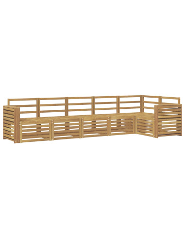 Set di divani da esterno 6 pcs Bianco 310 x 132,5 x 73 cm