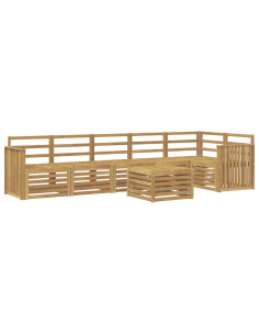 Set di divani da esterno 7 pcs Bianco 59 x 59 x 37 cm 2