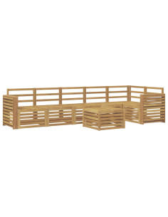 Set di divani da esterno 7 pcs Bianco 59 x 59 x 37 cm 2