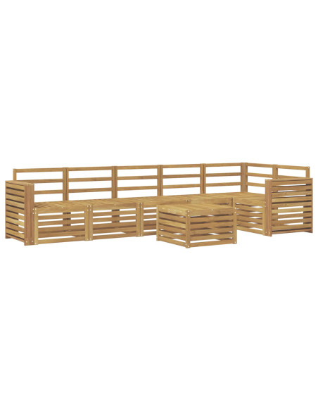 Set di divani da esterno 7 pcs Bianco 59 x 59 x 37 cm