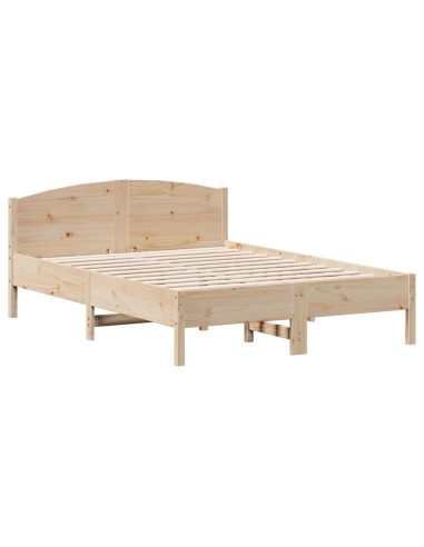 Letto senza Materasso 140x190 cm in Legno Massello di Pino