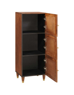 Mobile alto Marrone 40 x 33,5 x 110 cm Legno di mango massello 2