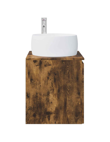 Mobile Lavabo da Parete Rovere Fumo 49,5 x 44,5 x 66 cm