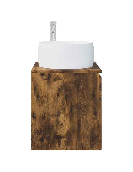 Mobile Lavabo da Parete Rovere Fumo 49,5 x 44,5 x 66 cm
