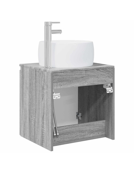 Mobile Lavabo da Parete Sonoma grigio 49,5 x 44,5 x 66 cm
