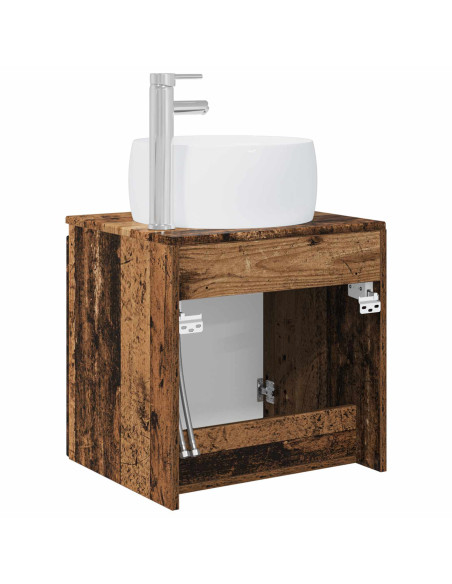 Mobile Lavabo da Parete Legno antico 49,5 x 44,5 x 66 cm