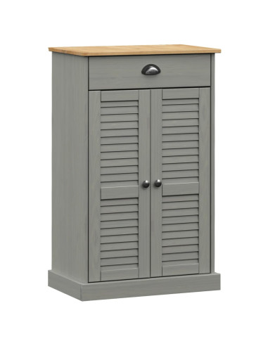 Scarpiera VIGO 60x35x96 cm in Legno Massello di Pino Grigio