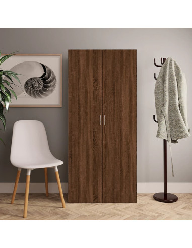 Scarpiera Rovere Marrone 80x35,5x180 cm in Legno Multistrato