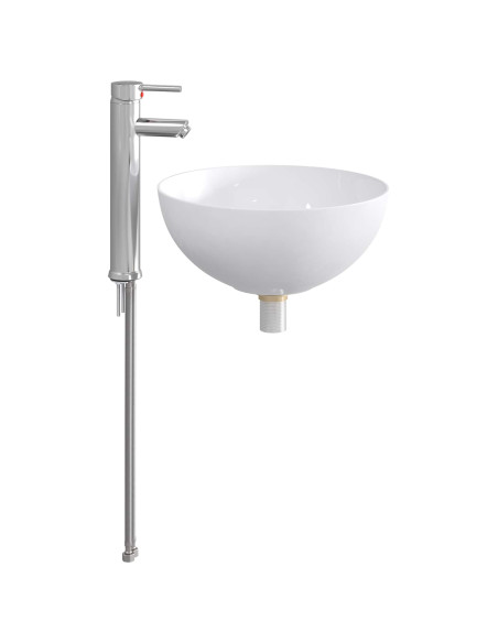 Lavabo da bagno Cromato 35,5 x 35,5 x 14,5 cm Metallo
