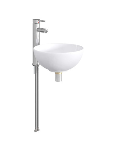 Lavabo da bagno Cromato 32 x 32 x 13 cm Metallo