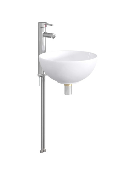 Lavabo da bagno Cromato 32 x 32 x 13 cm Metallo