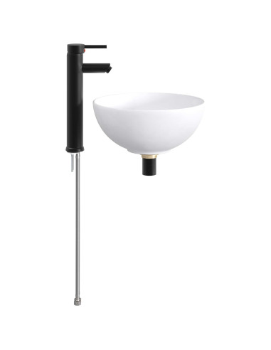 Lavabo da bagno Nero Opaco 32 x 32 x 13 cm Metallo
