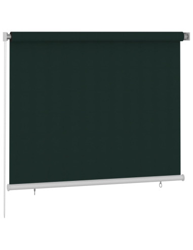 Tenda a Rullo per Esterni 180x140 cm Verde Scuro HDPE
