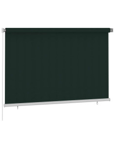 Tenda a Rullo per Esterni 220x140 cm Verde Scuro HDPE