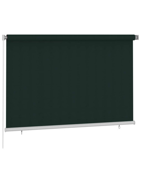Tenda a Rullo per Esterni 220x140 cm Verde Scuro HDPE