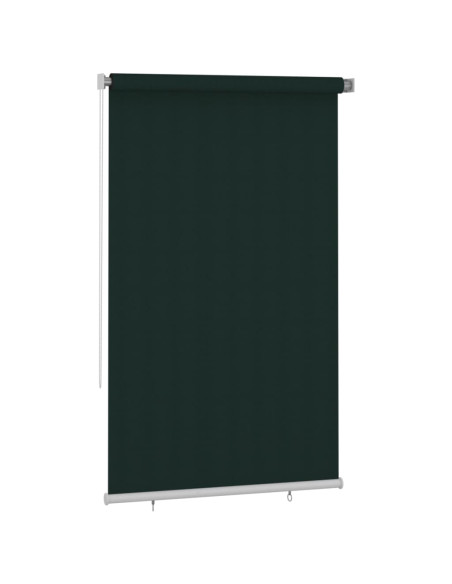 Tenda a Rullo per Esterni 140x230 cm Verde Scuro HDPE