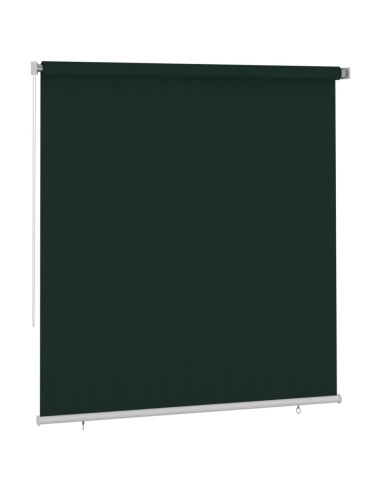 Tenda a Rullo per Esterni 220x230 cm Verde Scuro HDPE