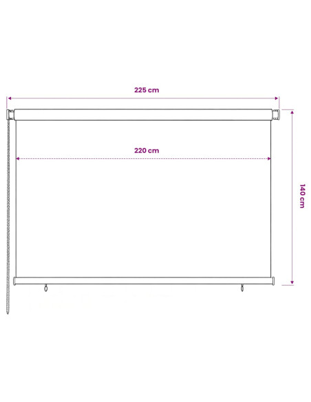 Tenda a Rullo per Esterni 220x140 cm Verde Scuro HDPE